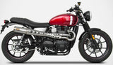 Impianto Di Scarico Completo Non Catalizzato E Senza Omologazione Suono Zuma High Acciaio - Zard Compatibile Con Triumph Street Twin 900 (2016-2020)