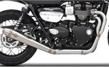 Complete Exhaust System Without Catalytic Converter And Without Sound Certification Conical Low Stainless Steel - Zard Compatible With Triumph Street Scrambler 900 (2017-2023)