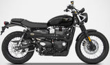 Complete Exhaust System Without Catalytic Converter And Without Sound Certification Tiger70 Steel Black - Zard Compatible With Triumph Street Scrambler 900 (2017-2023)