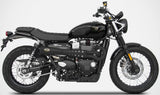 Impianto Di Scarico Completo Non Catalizzato E Senza Omologazione Suono Tiger70 Acciaio Nero - Zard Compatibile Con Triumph Scrambler 900 (2017-2023)