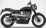 Impianto Di Scarico Completo Non Catalizzato E Senza Omologazione Suono Tiger70 Acciaio - Zard Compatibile Con Triumph Street Scrambler 900 (2017-2023)