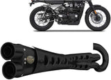Impianto Di Scarico Completo Non Catalizzato E Senza Omologazione Suono Special Edition Acciaio Nero - Zard Compatibile Con Triumph Scrambler 900 (2017-2023)