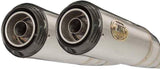 Exhaust Tip Without Sound Certification Conical Stainless Steel Endcap Carbon - Zard Compatible With Triumph Thruxton 1200 R Rs (2021-2023)