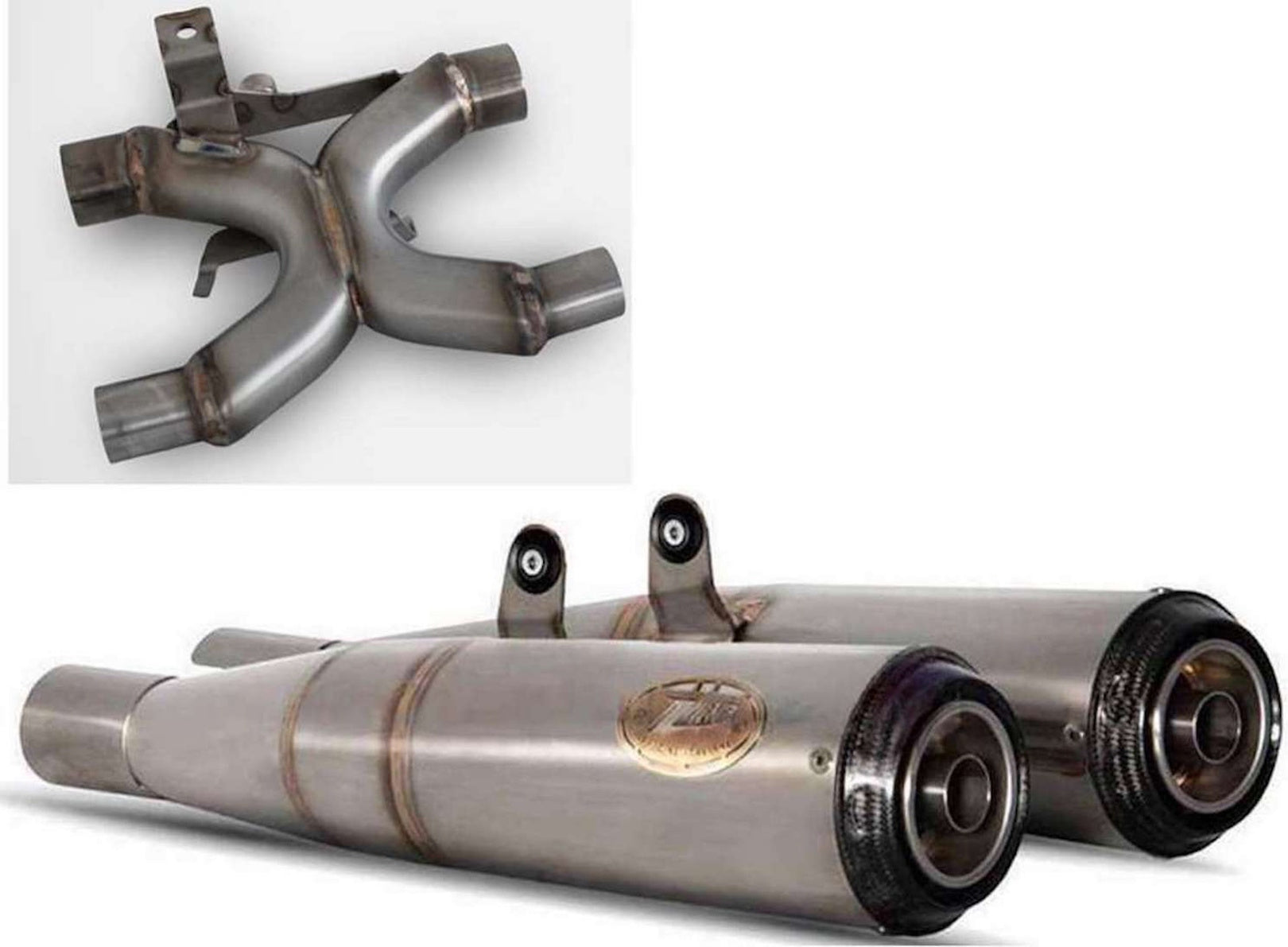 Uncatalysed Exhaust System Without Sound Certification Conical Stainless Steel - Zard Compatible With Triumph Thruxton 1200 R Rs (2021-2023)
