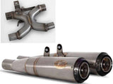 Uncatalysed Exhaust System Without Sound Certification Conical Stainless Steel Endcap Carbon - Zard Compatible With Triumph Speed Twin 1200 (2021-2023)