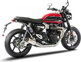 Impianto Di Scarico Completo Non Catalizzato E Senza Omologazione Suono Sp Acciaio Coppa Carbonio - Zard Compatibile Con Triumph Thruxton 1200 R Rs (2021-2023)