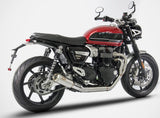 Terminale Di Scarico Senza Omologazione Suono Sp Acciaio - Zard Compatibile Con Triumph Speed Twin 1200 (2019-2020)