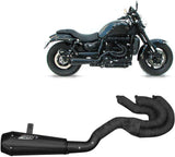 Impianto Di Scarico Completo Non Catalizzato E Senza Omologazione Suono Sport Acciaio Nero - Zard Compatibile Con Triumph Rocket Iii (2006-2016)