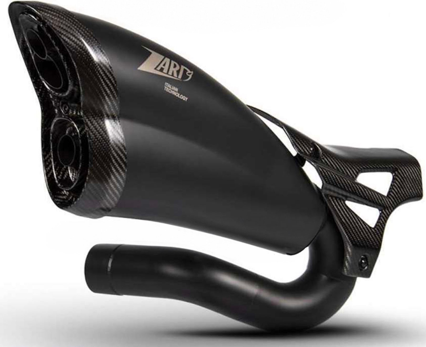 Exhaust Tip Without Sound Certification Steel Black Endcap Carbon - Zard Compatible With Triumph Rocket Iii (2021-2023)