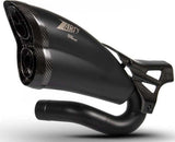 Terminale Di Scarico Senza Omologazione Suono Acciaio Nero Coppa Carbonio - Zard Compatibile Con Triumph Scrambler 1200 (2019-2020)