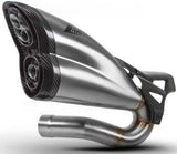 Complete Exhaust System Without Catalytic Converter And Without Sound Certification Stainless Steel Endcap Carbon - Zard Compatible With Triumph Scrambler 1200 (2019-2020)