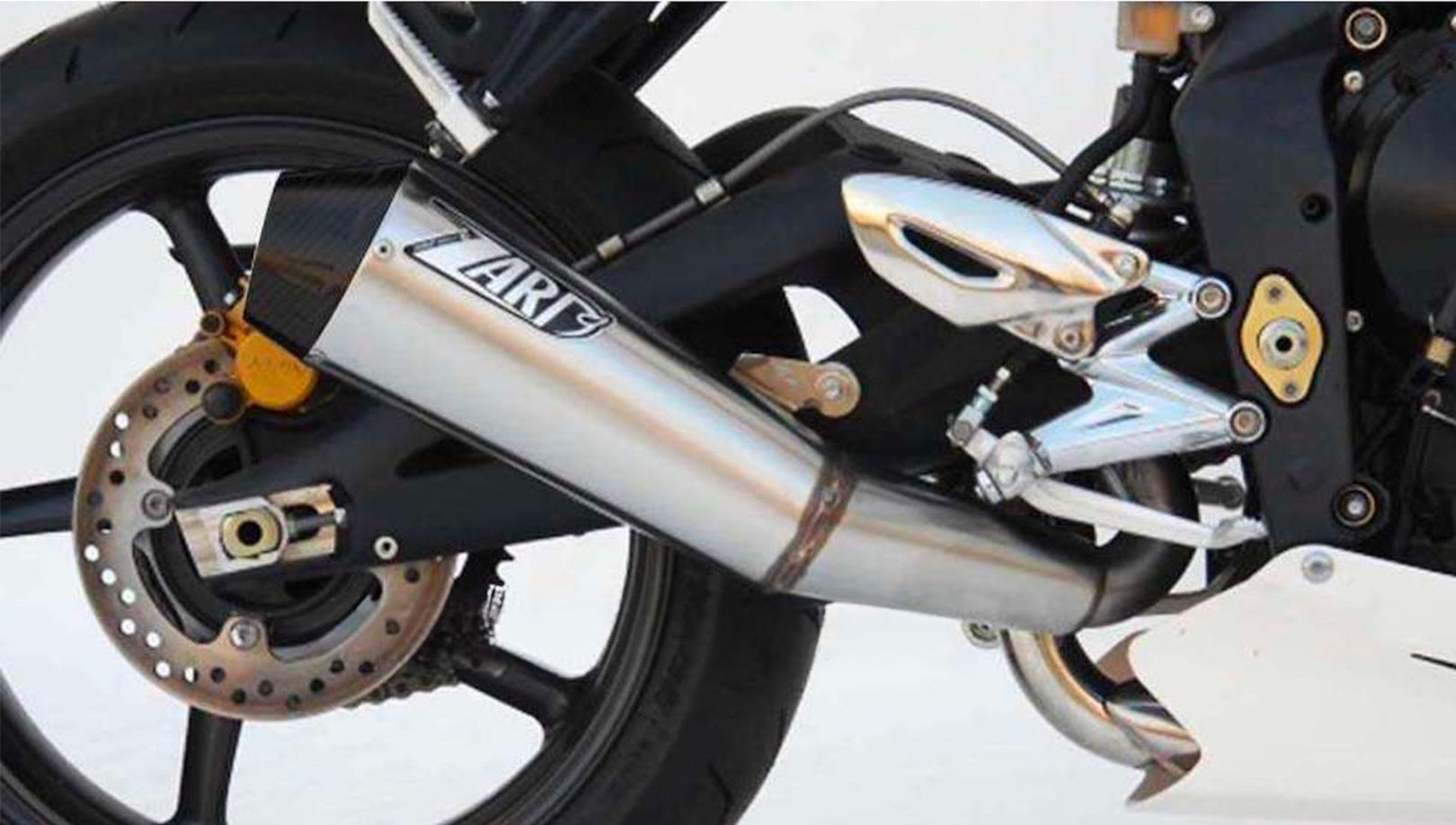 Exhaust Tip Without Sound Certification Stainless Steel Endcap Carbon - Zard Compatible With Triumph Street Triple 675 (2007-2012)