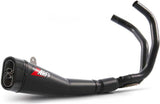 Impianto Di Scarico Completo Non Catalizzato E Senza Omologazione Suono Acciaio Nero Coppa Carbonio - Zard Compatibile Con Yamaha Xsr 700 (2014-2023)