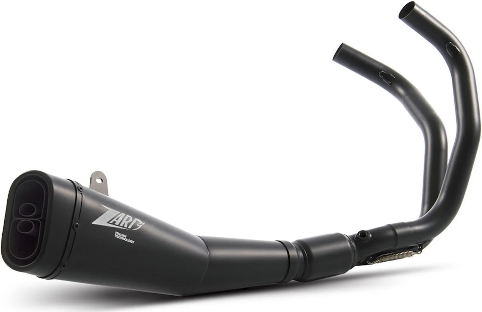 Impianto Di Scarico Completo Non Catalizzato E Senza Omologazione Suono Acciaio Nero - Zard Compatibile Con Yamaha Xsr 700 (2014-2023)