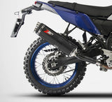 Terminale Di Scarico Senza Omologazione Suono Titanio Nero Coppa Carbonio - Zard Compatibile Con Yamaha Ténéré 700 (2019-2020)