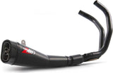 Impianto Di Scarico Completo Non Catalizzato E Senza Omologazione Suono Acciaio Nero Coppa Carbonio - Zard Compatibile Con Yamaha R7 (2021-2023)