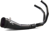 Impianto Di Scarico Completo Non Catalizzato E Senza Omologazione Suono Acciaio Nero - Zard Compatibile Con Yamaha R7 (2021-2023)