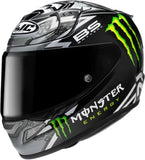 Casco Integrale Per Moto Hjc Rpha 12 P.I.M. Evo (Carbon-Aramid/Fiberglass/Natural Fiber) Mc5 Quartararo Replica Taglia 10 Xl
