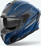 Casco Integrale Per Moto Airoh Spark 2 - Sp2Sh18 Thermoplastic Hrt Blu Matto Shadow Taglia S