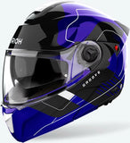 Casco Modulare Per Moto Airoh Specktre - Specg18 Thermoplastic Hrt Blu Gloss Groove Taglia Xl