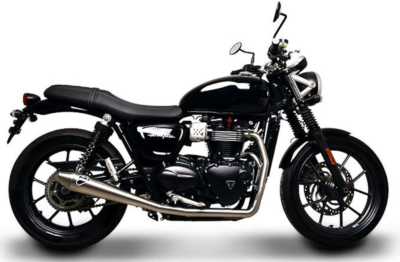 Complete Exhaust System Without Sound Certification Conical Stainless Steel - Termignoni Compatible With Triumph Street Twin (2016-2020)