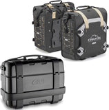 Bauletto + Borse Laterali Trekker Canyon Nero 103 Lt Trekker Canyon Plastica - Givi Compatibile Con Honda Nc 700 S (2012-2013)