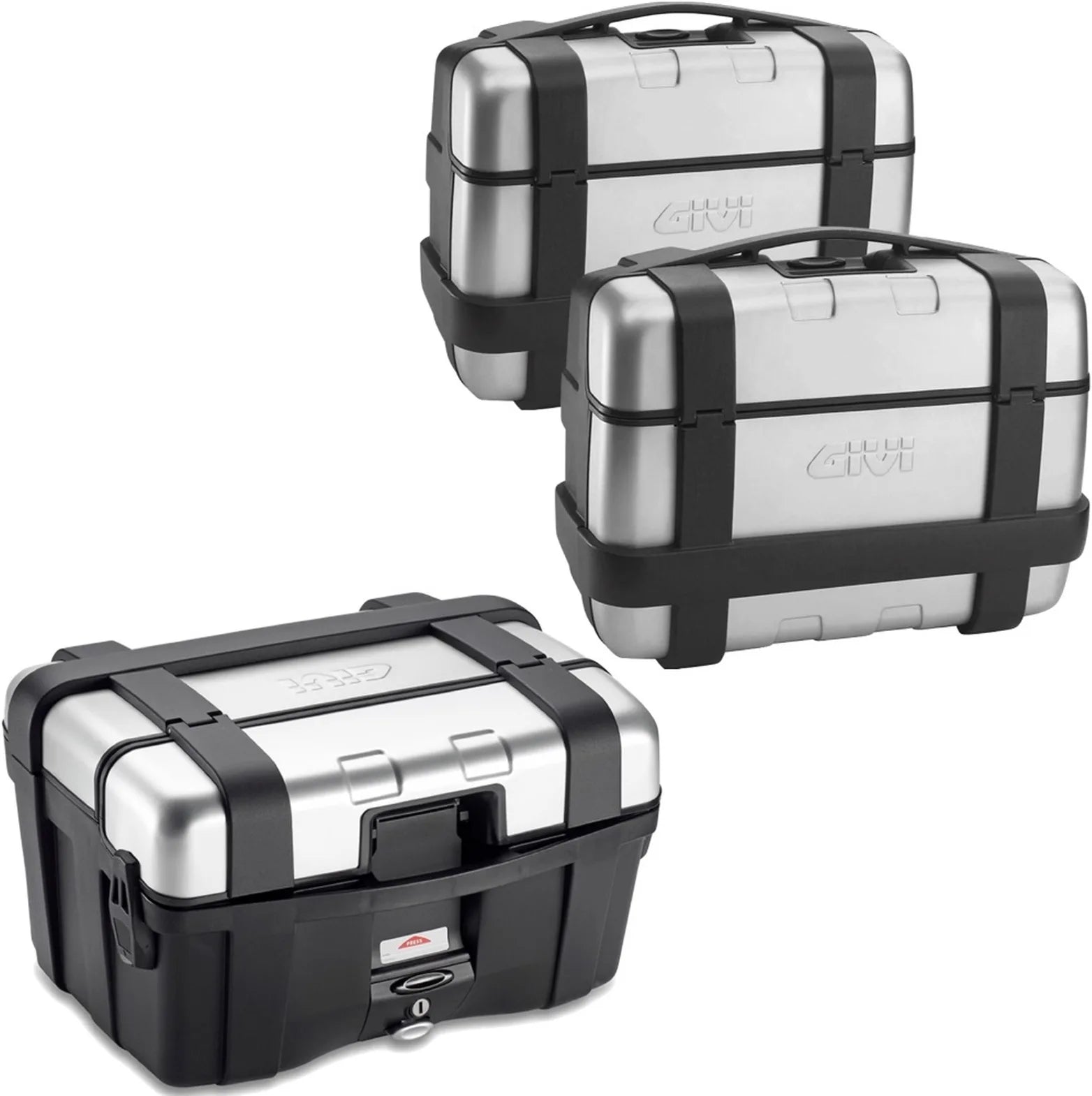 Bauletto + Valigie Laterali Trekker 138 Lt Trekker Alluminio - Givi Compatibile Con Yamaha Tracer 900 - Gt (2018-2020)