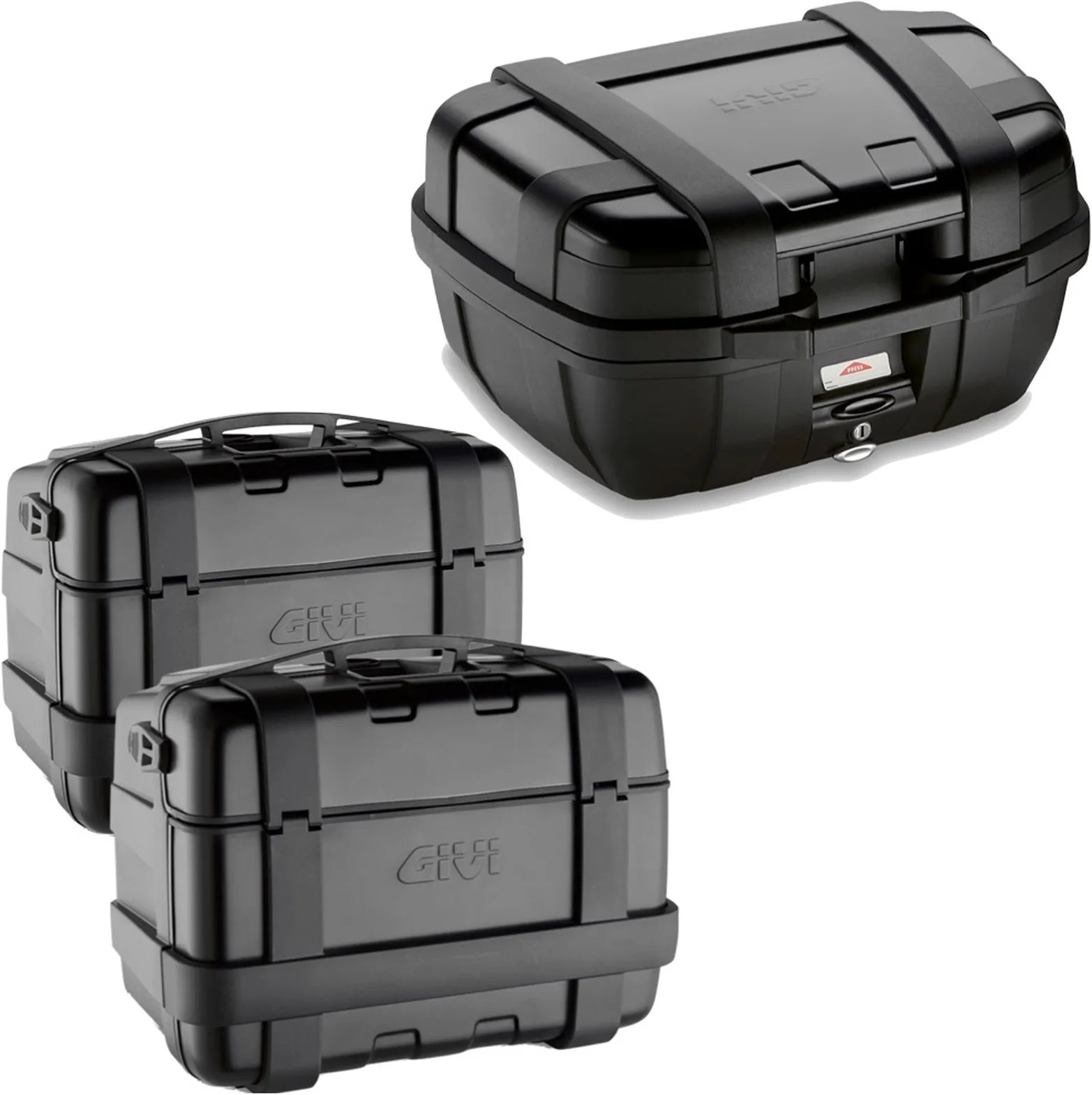 Bauletto + Valigie Laterali Trekker Nero 144 Lt Trekker Alluminio - Givi Compatibile Con Benelli Trk 702 X (2023-2024)