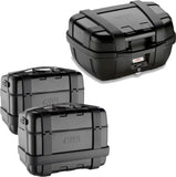 Bauletto + Valigie Laterali Trekker Nero 144 Lt Trekker Alluminio - Givi Compatibile Con Honda Nc 750 S (2016-2020)