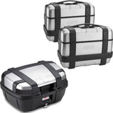 Trekker Top Case + Side Cases - 144 Lt Trekker Aluminium - Givi Compatible With Honda Nc 750 X - Dct (2014-2015)