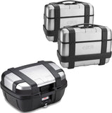 Bauletto + Valigie Laterali Trekker 144 Lt Trekker Alluminio - Givi Compatibile Con Honda Crf 1000 L Africa Twin Adventure Sports (2018-2019)