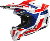 Casco Off-Road Per Moto Airoh Twist 3 - Tw3Di18 Thermoplastic Hrt Blu Rosso Gloss Dynasty Taglia M
