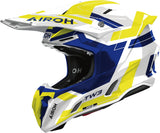Casco Off-Road Per Moto Airoh Twist 3 - Tw3Di31 Thermoplastic Hrt Blu Giallo Gloss Dynasty Taglia S