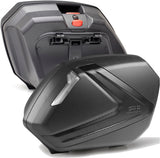 Monokey Side Carbon Look Tech Side Cases - 74 Lt Technopolymer - Givi Compatible With Suzuki V-Strom 800 Se (2023-2024)