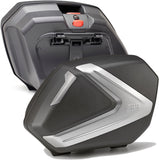 Monokey Side Silver Tech Side Cases - 74 Lt Technopolymer - Givi Compatible With Suzuki Gsf 650 Bandit - S K7 K8 (2007-2011)