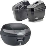 Black Tech Top Case + Side Cases - 84 Lt Technopolymer - Givi Compatible With Honda Crf 1000 L Africa Twin (2018-2019)