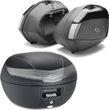 Black Tech Top Case + Side Cases - 110 Lt Technopolymer - Givi Compatible With Moto Guzzi V 100 Mandello 1000 (2022-2024)