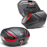 Bauletto + Valigie Laterali Carbon Look 121 Lt Plastica - Givi Compatibile Con Honda Cbf 500 (2004-2012)