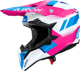 Casco Off-Road Per Moto Airoh Wraaap - Wrav54 Thermoplastic Hrt Rosa Gloss Vision Taglia S