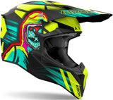 Casco Off-Road Per Moto Airoh Wraaap - Wrc31 Thermoplastic Hrt Giallo Matto Cyber Taglia M