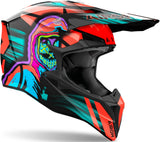 Casco Off-Road Per Moto Airoh Wraaap - Wrc32 Thermoplastic Hrt Arancio Gloss Cyber Taglia M