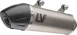 Terminale Di Scarico Senza Omologazione Suono Lv-X Evo Acciaio Fondello Carbonio - Leovince Compatibile Con Suzuki Dr 650 Se (1996-2015)