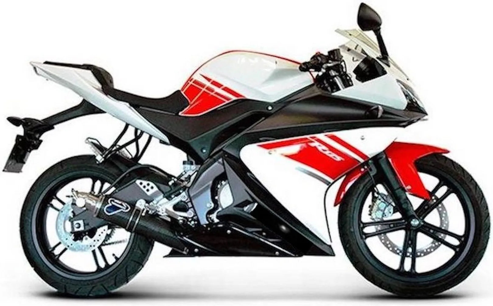 Impianto Di Scarico Completo Senza Omologazione Suono Round Carbonio - Termignoni Compatibile Con Yamaha Yzf-R 125 (2008-2013)
