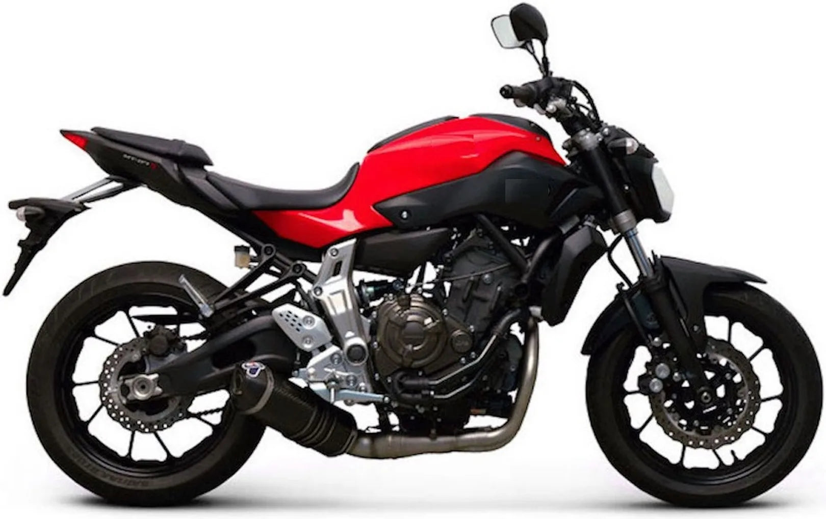 Impianto Di Scarico Completo Catalizzato E Senza Omologazione Suono Relevance Carbonio Coppa Carbonio - Termignoni Compatibile Con Yamaha Mt-07 (2014-2020)