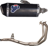 Impianto Di Scarico Completo Non Catalizzato E Senza Omologazione Suono Force Carbonio Coppa Carbonio - Termignoni Compatibile Con Yamaha Yzf-R3 (2015-2020)