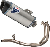 Impianto Di Scarico Completo Non Catalizzato E Senza Omologazione Suono Force Acciaio Inox Coppa Carbonio - Termignoni Compatibile Con Yamaha Yzf-R3 (2015-2020)