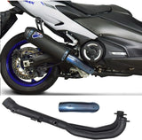 Impianto Di Scarico Completo Senza Omologazione Suono Scream Titanio Nero Coppa Carbonio - Termignoni Compatibile Con Yamaha Xp 530 T-Max (2017-2022)