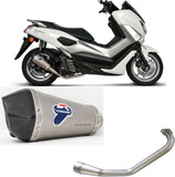 Impianto Di Scarico Completo Non Catalizzato E Senza Omologazione Suono Relevance Titanio Coppa Carbonio - Termignoni Compatibile Con Yamaha N-Max 125 (2017-2020)