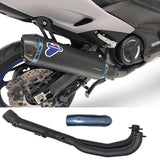 Impianto Di Scarico Completo Con Omologazione Suono Titanio Nero Coppa Carbonio - Termignoni Compatibile Con Yamaha Xp 560 T-Max Rc (2017-2023)