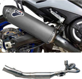 Impianto Di Scarico Completo Senza Omologazione Suono Titanio Coppa Carbonio - Termignoni Compatibile Con Yamaha Xp 530 T-Max (2017-2022)
